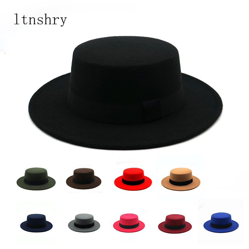 Invierno otoño lana de imitaci - Fedora Hat Wool reseña y precio